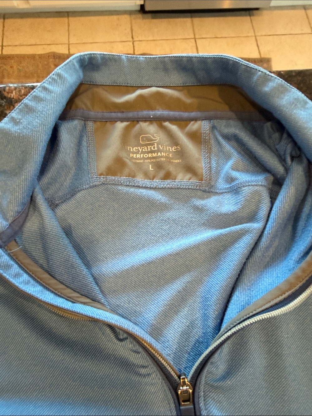 Vineyard Vines Blue Performance Quarter-Zip Pullover